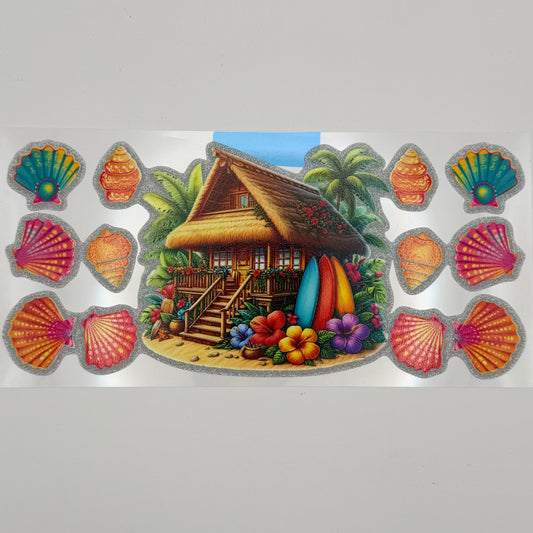 Glitter beach hut