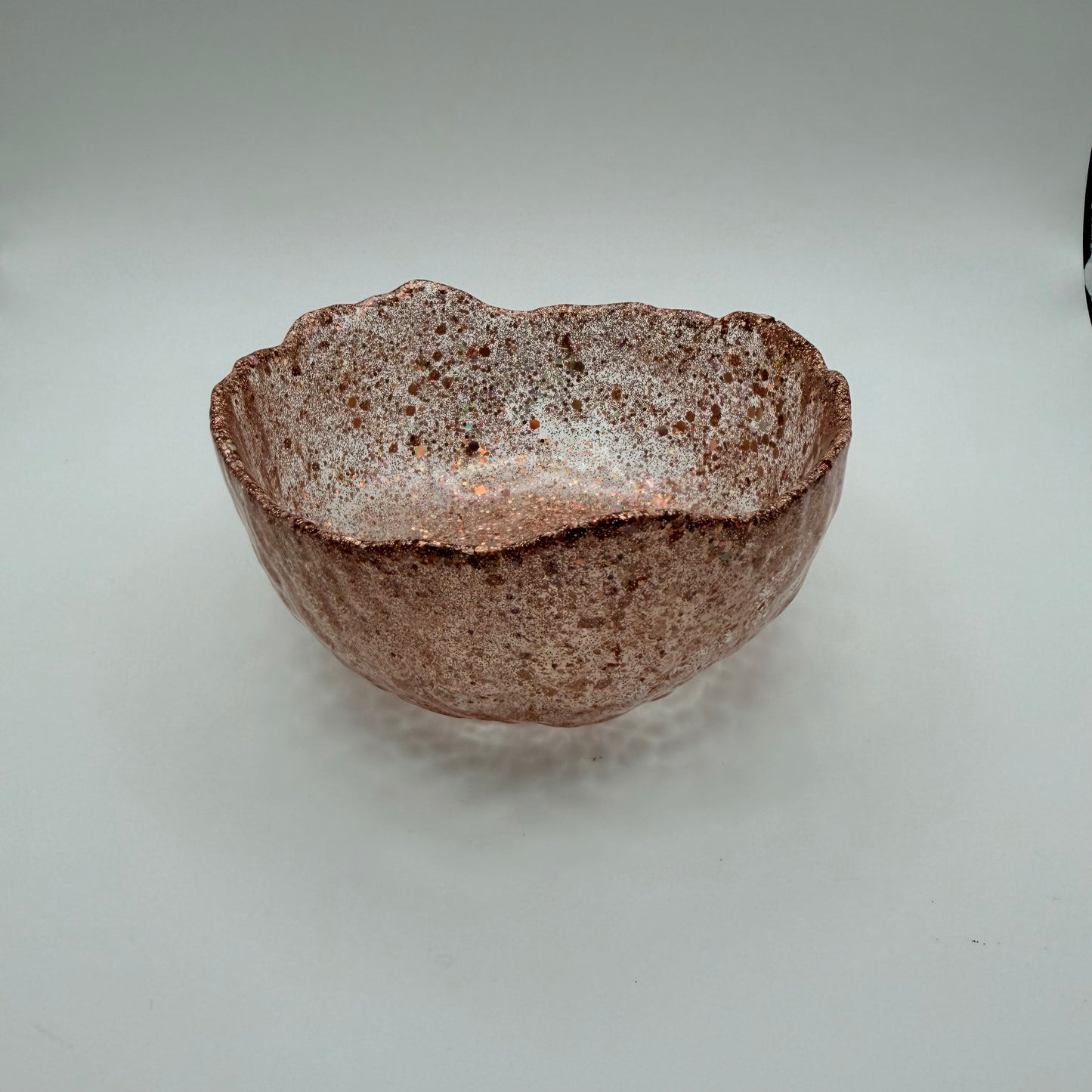Sparkling Rose Gold Irregular Shaped Bowl