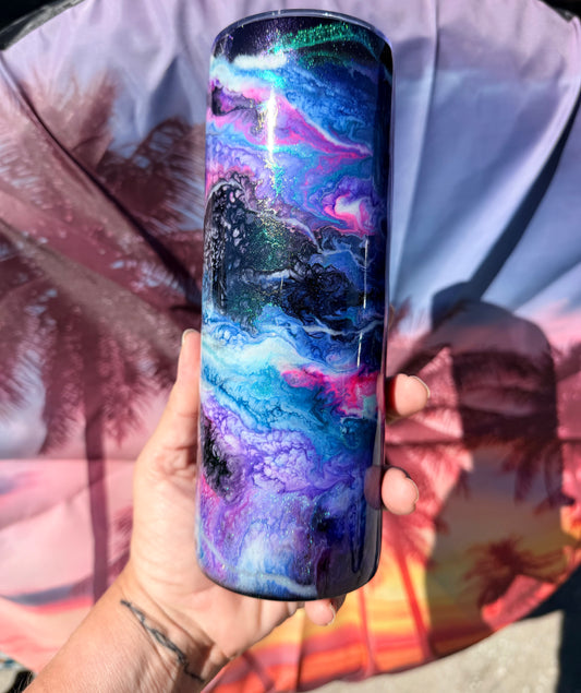 Galaxy Art Epoxy Tumbler (Glow in the Dark)